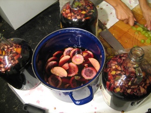 whipping up carlo rossi sangria